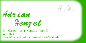 adrian henzel business card